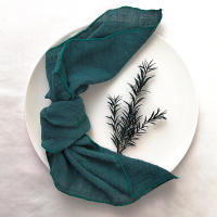 Paquete de 10 Servilletas de Gaza de Sápalo Verde Puro Algodón Ideal para Decoración de Boda, Uso Diario, Toalla de Té - details 14