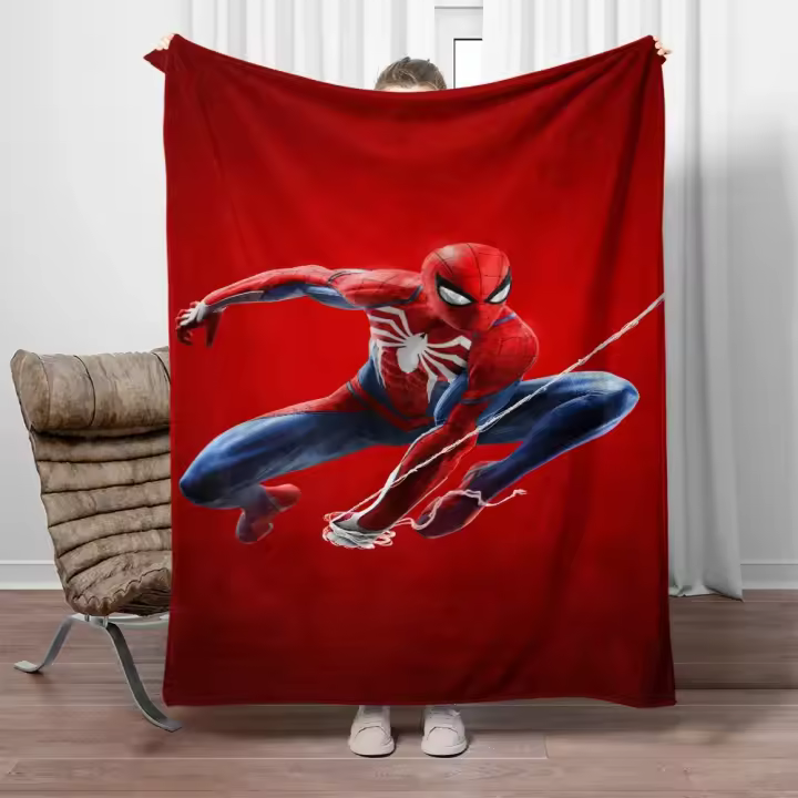 Manta de Franela Suave y Cálida de Spider-Man Tela Engrosada para Todas las Temporadas - 1
