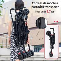 Cochecito de Bebé Gemelar Super Ligero Paraguas Doble Plegable Tamaño Medio Tela No Tejida Unisex - details 6