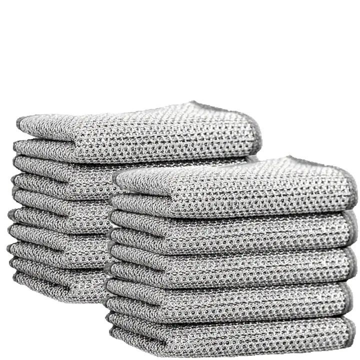 Paquete de 10 bayetas multiusos resistentes a arañazos, ideales para secar y humedecer - 1