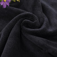 Toalla de baño de microfibra: toalla facial suave y liviana, baño inodoro, spa, toalla de gimnasio (negro) - details 1