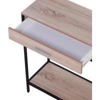 Consola Estrecha para Recibidor Mesa Auxiliar Estrecha para Puerta de Entrada 120x30x81.5 cm Estilo Industrial Imitación Roble - details 8