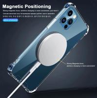 Funda Magsafe de carga inalámbrica magnética de lujo para iPhone 16 15 14 13 12 11 Pro Max Plus cubierta de parachoques transparente a prueba de golpes ﻿ - details 4