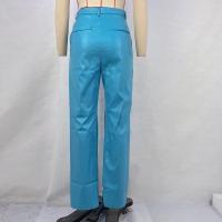 Pantalones de cintura alta para mujer, pantalones de pierna recta de cuero Pu para primavera y otoño, calidad sólida, elegantes y elegantes - details 11
