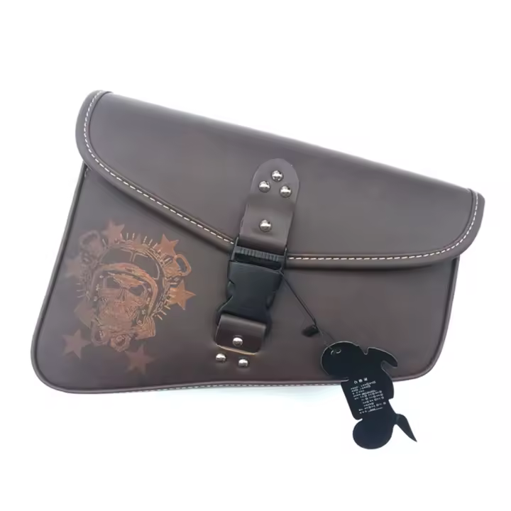 Bolsa de Herramientas Lateral de Motocicleta Bolsa de Sillín de Cuero PU Universal para Honda, Yamaha, Suzuki, Harley, Sportster XL 883, XL1200 Almacenamiento de Motores - 1
