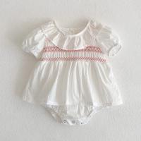 Pelele de algodón para niña, recién nacida, vestido de cebo blanco, ropa de primavera y verano - details 5