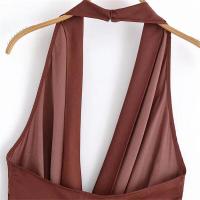 Vestido corto sexy con escote en V profundo y diseño sin espalda, estilo francés 2025, ropa de verano para mujer. - details 8