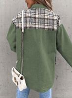 Chaqueta vaquera de manga larga para mujer, camisa a cuadros con botones, Tops de otoño e invierno - details 12