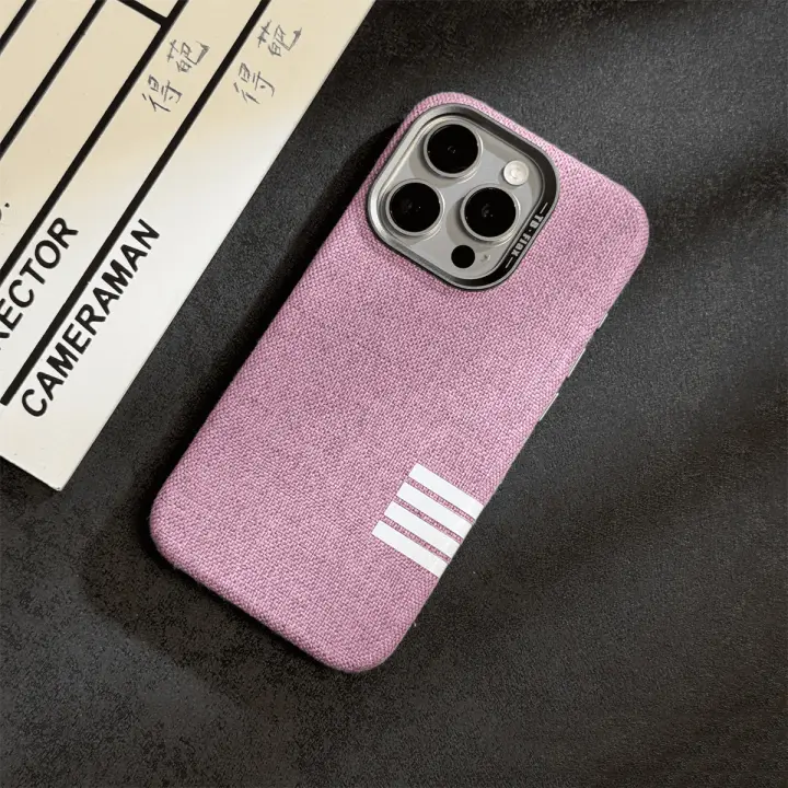 Funda magnética de lino para teléfono móvil, accesorio de protección creativo a prueba de golpes para iPhone 16/15/14/13/12 Pro Max - 1