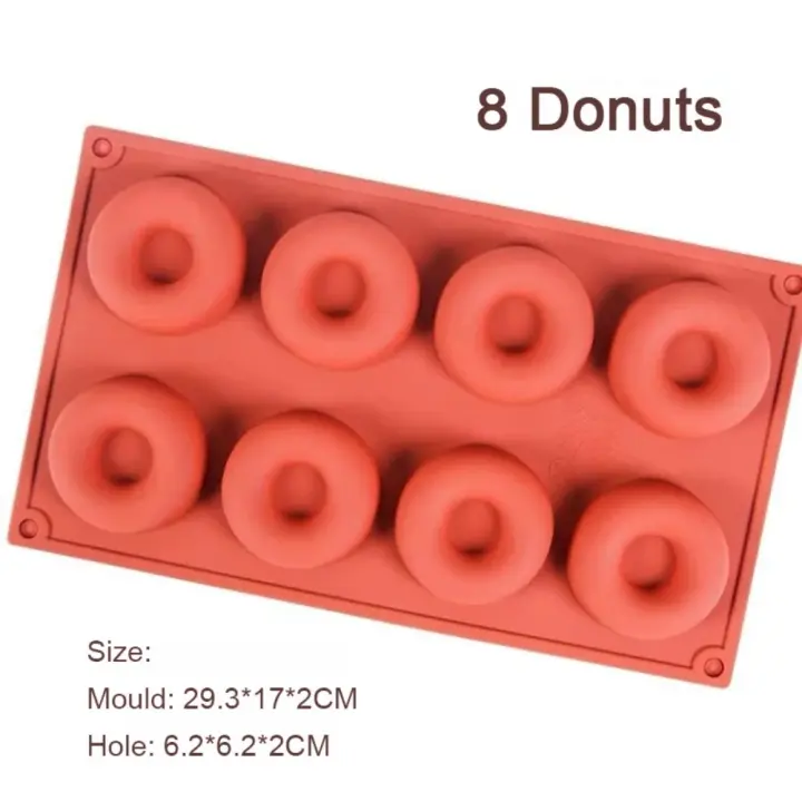Máquina de Hacer Rosquillas de Silicona 3D DIY Herramienta de Cocina Redonda para Hornear Pastelería y Muffins Molde de Chocolate Redondo - 1