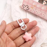 Llavero de estrellas amarillas y rosas, pentagrama, llavero de estrella amarilla de leche regordeta, regalos de cumpleaños suaves en amarillo/rosa - details 6