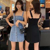 Vestido de mezclilla para mujer Falda con tirantes delgada en la cintura - details 5