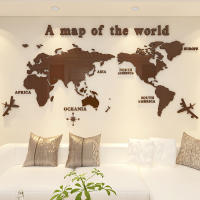 Pegatinas de pared de mapa del mundo, papel tapiz acrílico creativo 3D, Fondo de TV, decoración del hogar, sala de estar, oficina, Interior, 1 unidad - details 4