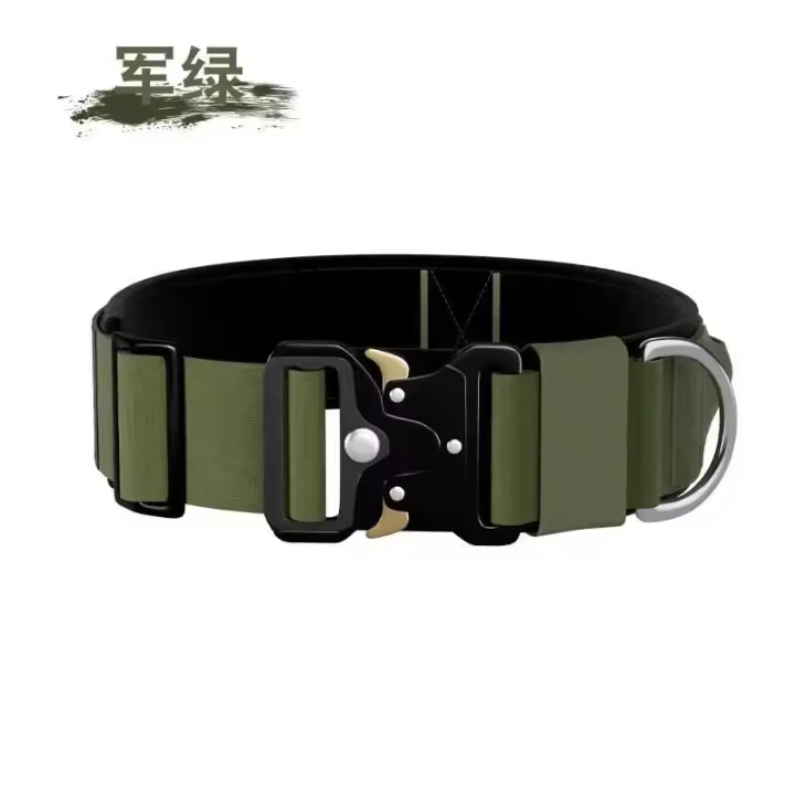 táctico duradero, policía táctico, Collar de perro ustable militar para perros pequeños, medianos y grandes - 1