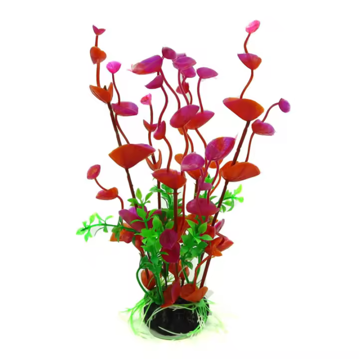 Hierba Artificial de plástico para acuario, decoración de gran criatura, adorno de flores, accesorios acuáticos - 1