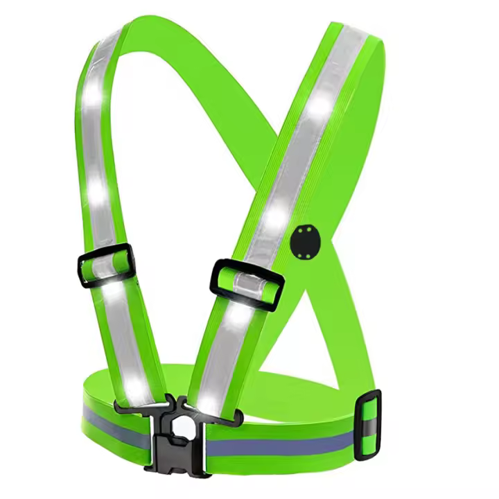 Chaleco Reflectante para Correr Nocturno Visibilidad Alta Ajustable Recargable - 1