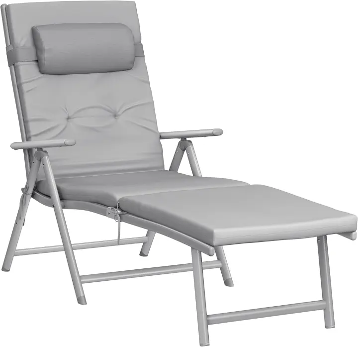 Silla de Baño Grande Diseño de Sol con Cojín de 6 cm de Espesor Reposacabezas Extraíble - 1