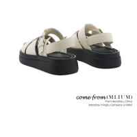 Sandalias de moda con hebilla retro y suela plana, estilo romano, huecas y cómodas para mujer. - details 9