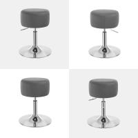 Taburetes de Maquillaje Redondos Pequeños Regulables en Altura, 54-69 cm, Taburetes Bar Bajo PU para Tocador, Dormitorio, Oficina en Casa y Salón - details 8