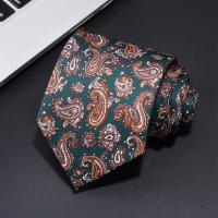 Corbata con estampado de moda para hombre, corbata de seda hecha a mano de 8cm, corbata geométrica floral de Paisley para fiesta de negocios, regalo de boda, novedad de 2021 - details 25