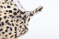 BUNO-Conjunto informal de 2 piezas de gato extraño, chándal para mujer, pantalones cortos con estampado de leopardo, camisetas sin mangas y pantalones cortos de motociclista, ropa de calle de actividades a juego - details 21