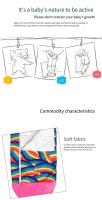 Saco de dormir de algodón puro para niños, almohada divertida, antipatadas, hogar, animal de dibujos animados, colorido - details 3