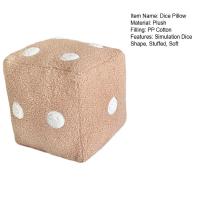 Almohada de dados, almohada de felpa de dados de simulación, cojín de felpa de cubo cúbico, cojín de apoyo para respaldo de sofá, almohada de decoración para coche y oficina - details 9