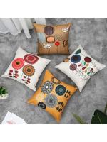 Juego de 4 Fundas decorativas para Sofá, Cojines florales de Lino , para Sofá, Cama, Coche, Hogar, 45x45cm - details 5