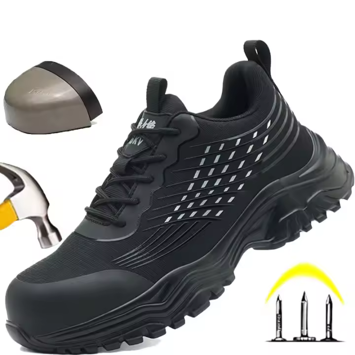 Zapatos de Seguridad Inflexibles Punta de Acero, Botas de Trabajo Anti-Golpes y Anti-Pinchazos, Zapatos Protectores Bajos con Aislamiento para Soldador de 6KV Zapatillas de Moda para Hombres - 1