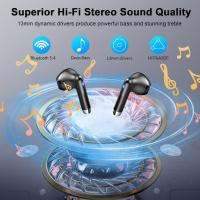 Auriculares Bluetooth 5.4 Ultra Ligeros 56h Autonomía, IP7 Impermeable, 4 Micrófonos ENC - details 1