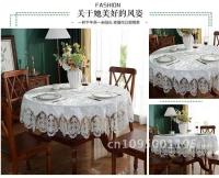 Rectángulo bordado de terciopelo de oro blanco, lujosa funda para mesa de comedor, mantel, corte, ENCE, TV, tocador, juego Antip - details 9