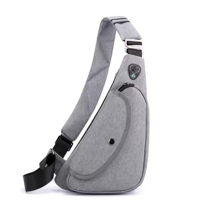 Bolsa de Pecho Compacta Anti Robo Bolsa de Viaje Deportiva Mini con Jack para Auriculares - 1