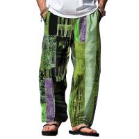 Pantalones de verano para hombre Pantalones de playa con cordón, cintura elástica, estampado 3D de rayas, gráficos casuales cómodos - details 0