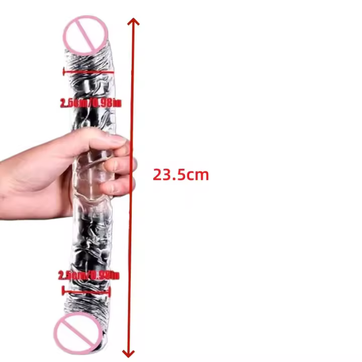 Consolador Vaginal de doble punta para mujer, juego Anal, Flexible, realista, doble cabeza, parejas lesbianas - 1