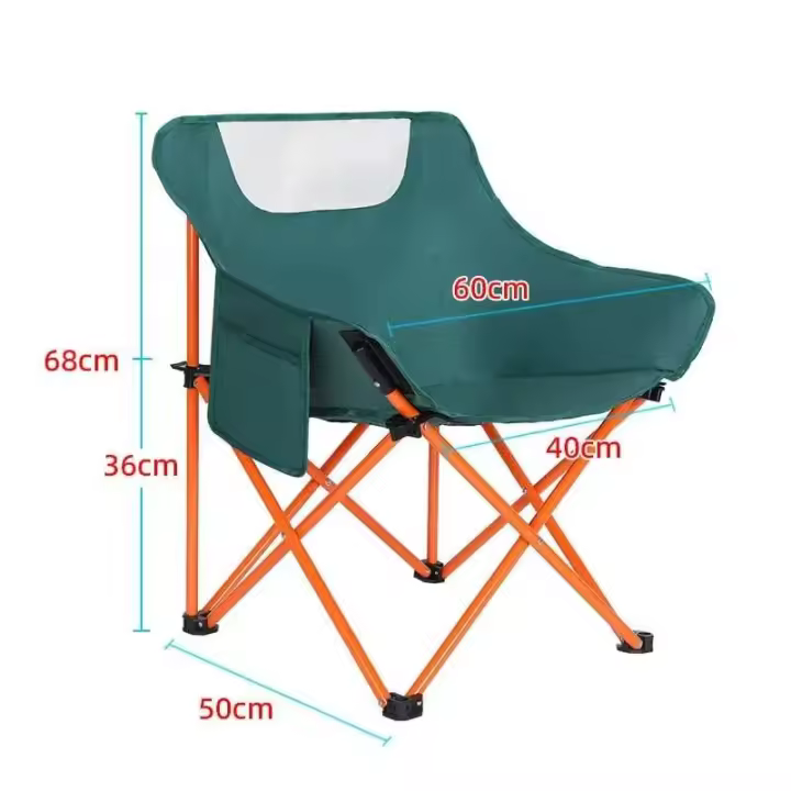 Silla de camping ligera plegable en forma de media luna para acampar, picnic, pesca, taburete pequeño, bocetos para estudiantes al aire libre - 1