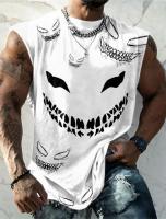 Chaleco deportivo para hombre, camiseta holgada de moda sin mangas para Fitness, camiseta Retro de gran tamaño con cuello redondo, camiseta de manga corta, camiseta sin mangas 2Xs-6Xl - details 9