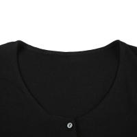 BUNO-minivestido informal liso acampanado para mujer, vestidos de manga corta con cuello de pico y botones, ropa Vintage y2k elegante para mujer - details 20
