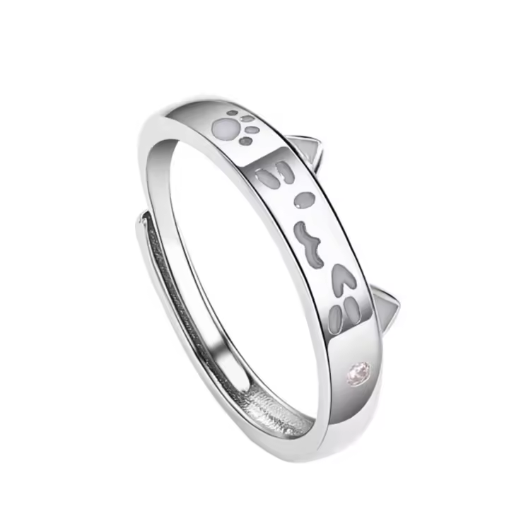 Anillos luminosos que brillan en la oscuridad para parejas, anillo con apertura para perros y gatos de estilo coreano, regalo de San Valentín para cachorros, mujeres y hombres - 1