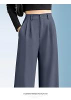 Pantalones Casuales de Pierna Ancha y Cintura Alta para Mujer Primavera-Verano 2025 - details 17