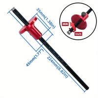 Medidor de marcado de rueda europeo de aleación de aluminio, marcador de carpintero de aluminio métrico/medida ajustable, mango ergonómico duradero - details 10