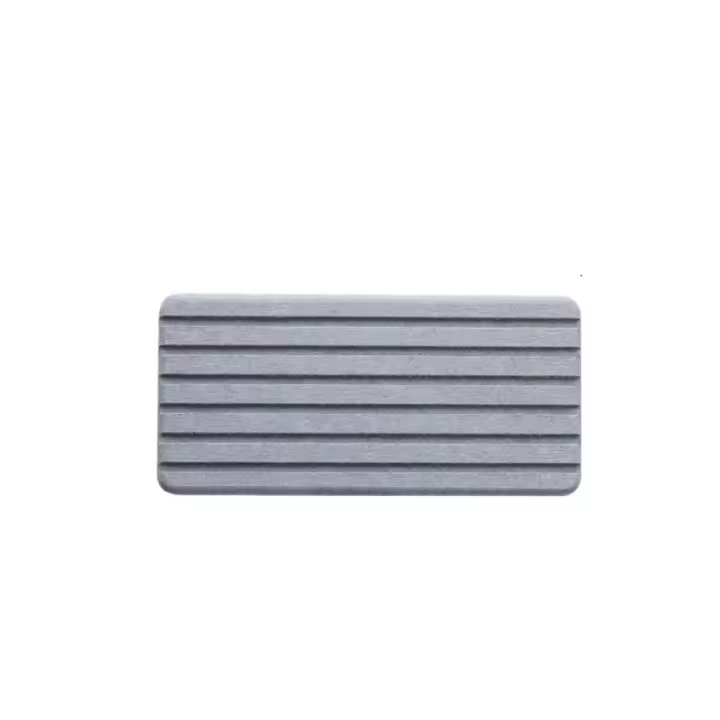 Posavasos de diatomita con ranuras, bandeja organizadora rectangular antideslizante, resistente al calor, almohadilla absorbente de agua de secado rápido para Cocina - 1