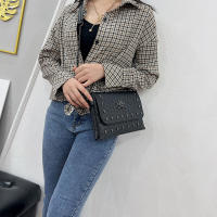 Bolso de mensajero con remaches de marca Vintage para mujer, bandolera cruzada de hombro, bolso Punk con Calavera, bolsos con solapa para mujer - details 12
