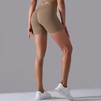 Pantalones cortos de Yoga para mujer, Shorts deportivos de secado rápido, realce de glúteos, sin costuras, para entrenamiento de ciclismo y gimnasio - details 23