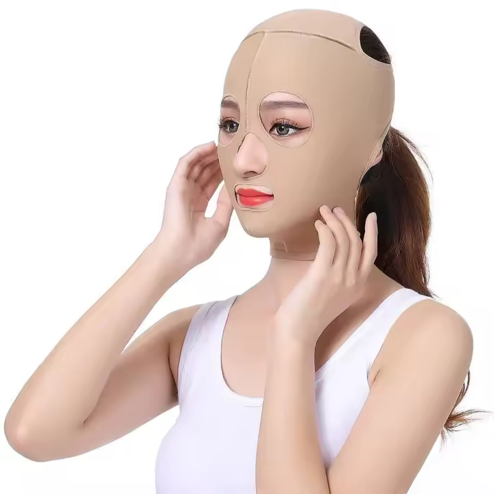 Máscara de Ocio para el Cuidado de la Piel Facial 3D Reutilizable, Transpirable, Adelgazante Anti-Arrugas, Forma V, Estiramiento Completo de la Cara - 1