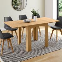 Mesa de comedor extensible rectangular, 4-8 personas, haya, 80-160 cm - details 1