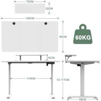 Escritorio de Pié Ajustable en Altura 120x60cm Monitoreo Incluido Armario de Almacenamiento para Hogar y Oficina - details 2