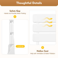 Asiento de ducha plegable de 90 °, taburete de baño montado en la pared, máx. 130kg/286,6 lbs, 32x34cm/12,6x13,38 pulgadas, blanco - details 5
