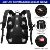 Bolsa para portátil de 16 pulgadas para hombre, mochila de viaje informal, ultraligera, impermeable, con logo luminoso, Bolsa Escolar multifuncional para estudiantes - details 2