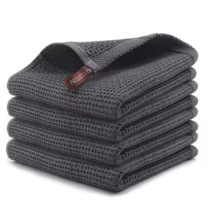 Paño de cocina de algodón suave y absorbente, paño de limpieza para el hogar, utensilios de cocina, paño de lavado, 4/6 Uds. - 1