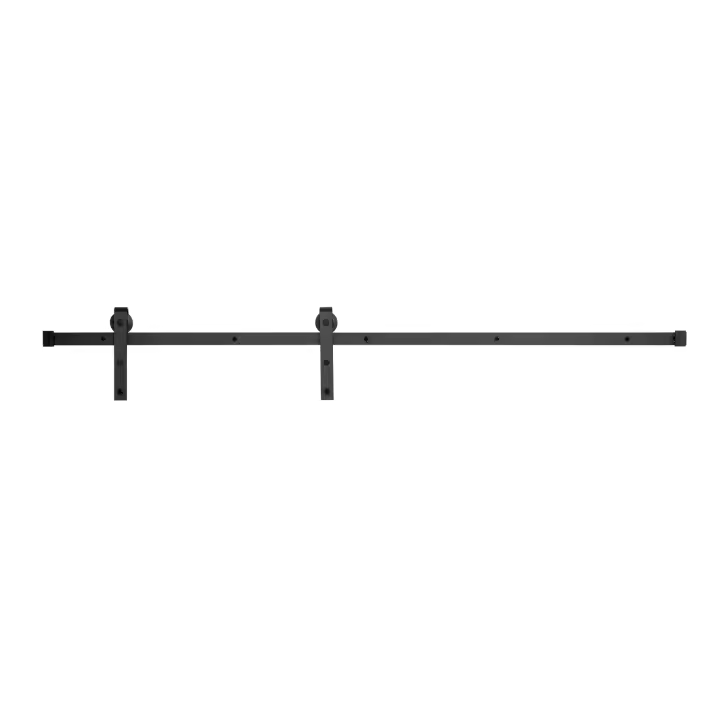 SucceBuy Kit de herrajes para puerta corredera de granero de 6,6 pies, admite hasta 330 libras, se adapta a puertas de 36 a 40 pulgadas de ancho y de 1-3/8 a 1-3/4 pulgadas de espesor - 1